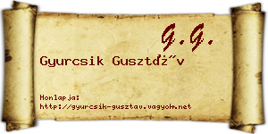 Gyurcsik Gusztáv névjegykártya