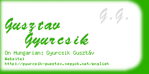 gusztav gyurcsik business card