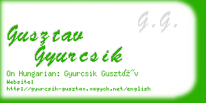 gusztav gyurcsik business card